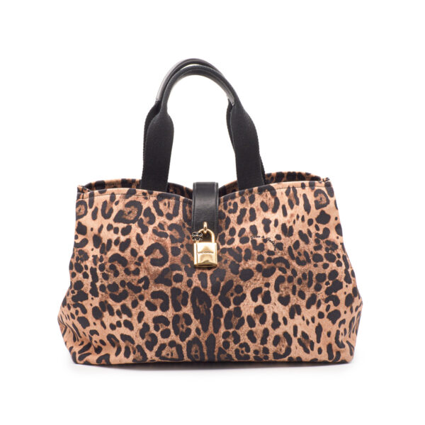 Cabas en toile de coton imprimé leopard-0