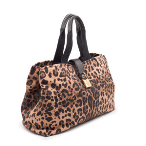 Cabas en toile de coton imprimé leopard - Image 5