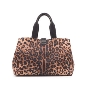 Cabas en toile de coton imprimé leopard - Image 2