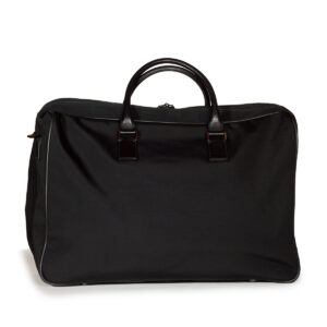 Baggage souple "Long Week-end" en toile et cuir noir – Image 4