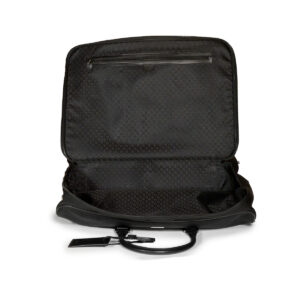 Baggage souple "Long Week-end" en toile et cuir noir – Image 3