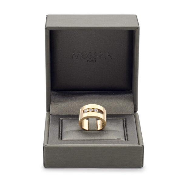 Bague Move Joaillerie or rose 18k et 3 diamants-0