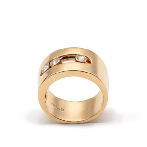 Bague Move Joaillerie or rose 18k et 3 diamants – Image 2