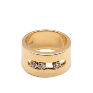 Bague Move Joaillerie or rose 18k et 3 diamants – Image 3