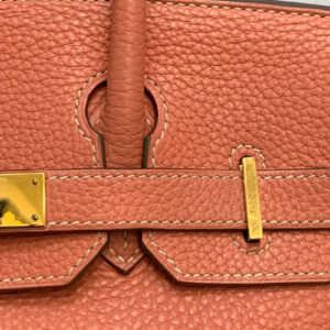 Sac à main Birkin 30 en cuir Clémence Rose Crevette - Imagen 4