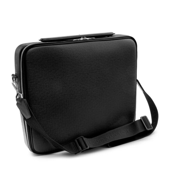 Porte-ordinateur Odessa en cuir Taiga Ardoise-0