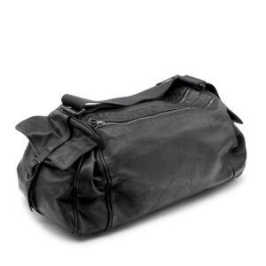 Sac Est-Ouest en cuir noir – Image 2