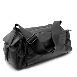 Sac Est-Ouest en cuir noir – Image 1