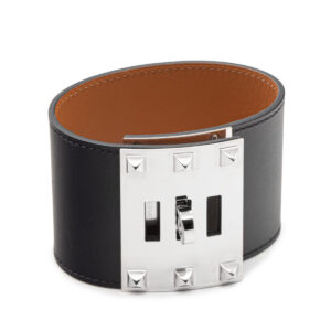 Bracelet Kelly Dog Extrême en veau Swift noir - Imagen 1