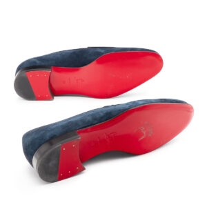 Paire de mocassins en daim bleu Pointure 43 - Image 2