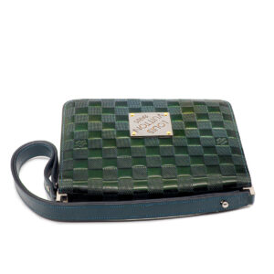 Sac Cabaret en cuir Damier verni vert – Image 2
