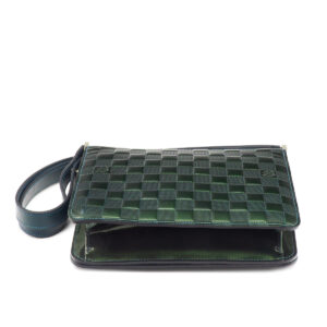 Sac Cabaret en cuir Damier verni vert – Image 3