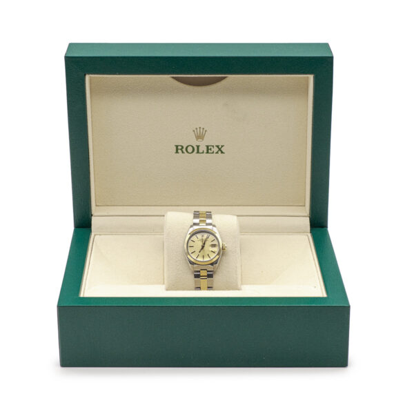 Montre de dame Oyster Perpetual date 26mm acier et or.-0