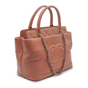 Chanel Be CC Tote Bag Collection Cruise 2012 en cuir Caviar rose saumon – Image 1