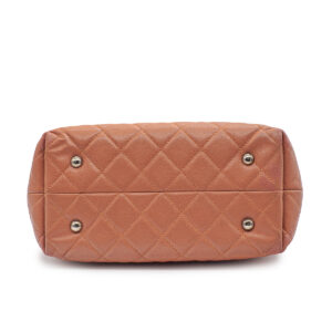 Chanel Be CC Tote Bag Collection Cruise 2012 en cuir Caviar rose saumon – Image 2