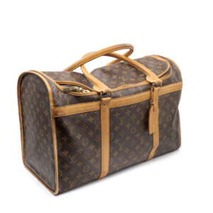 Sac de transport 50 cm en toile Monogram et cuir naturel - Image 3