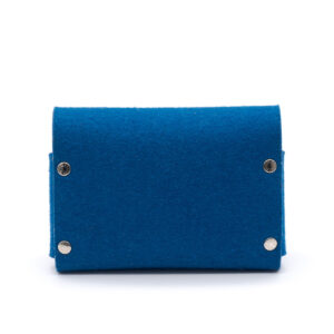 Pochette papiers en laine bouillie bleue éléctrique - Image 2