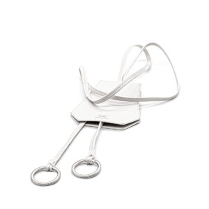 Collier Clochette-Clés Le Touquet en cuir blanc - Image 1