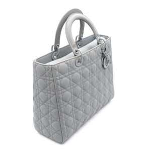 Sac Lady Dior Ultra-matte gris Large – Image 3