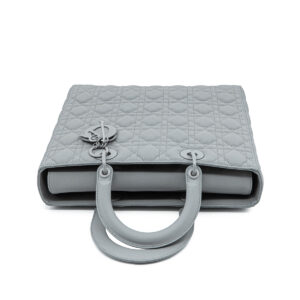 Sac Lady Dior Ultra-matte gris Large – Image 5