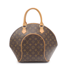 Sac à main Ellipse grand modèle en toile monogram marron et cuir naturel – Image 1