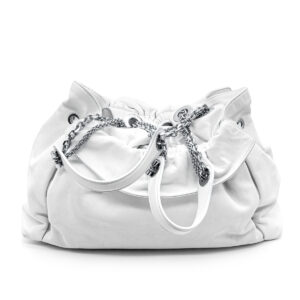 Sac à main Le 30 en cuir de veau souple blanc – Image 4
