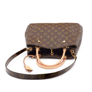 Sac à main Montaigne en toile Monogram et cuir naturel - Image 4