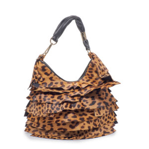 Sac Saint-Tropez grand modèle en poil de Gnou imprimé Panthère - Imagen 1