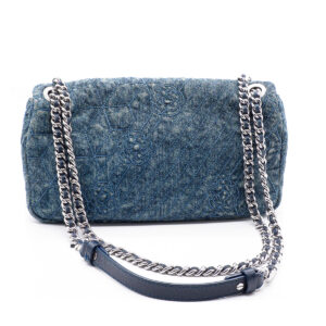 Sac à main Classic 25 Médium en toile Denim vieilli - Image 3