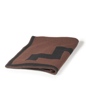 Couverture de voyage Annapurna en laine 85% et 15% cachemire Chocolat et noir – Image 3