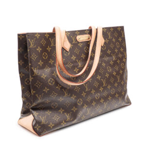 Cabas Louis Vuitton Wilshire grand modèle en toile monogram marron et cuir naturel - Image 1