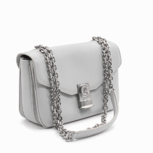 Sac bandoulière Celine C bag en cuir gris-0