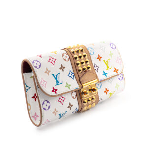 Pochette Louis Vuitton Courtney en Toile Monogram Multicolore blanc-0