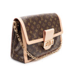 Sac Louis Vuitton Dauphine Soft Grand modèle Toile monogram et cuir naturel-0