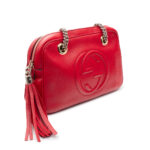 Sac Gucci Soho cuir gréné rouge-0