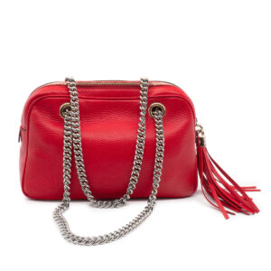 Sac Gucci Soho cuir gréné rouge-21201