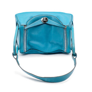 Sac Hermès Lindy 30 en cuir Sikkim Bleu-21235