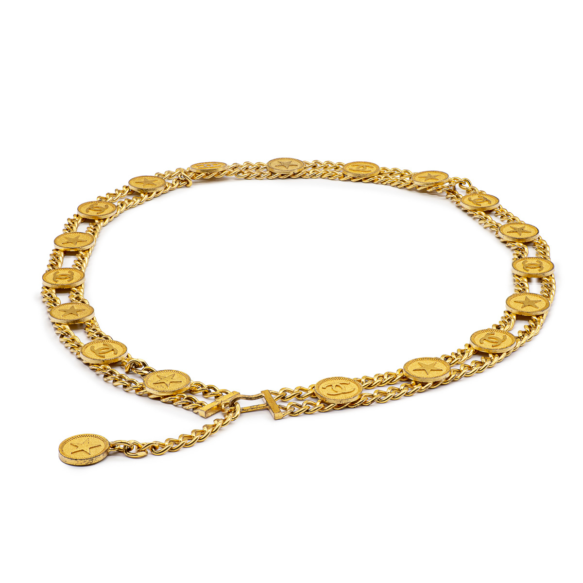 Ceinture Chaine Chanel Ligne comète en métal doré-0