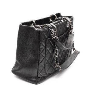 Chanel Grand Shopping Tote en cuir Caviar noir – Image 4