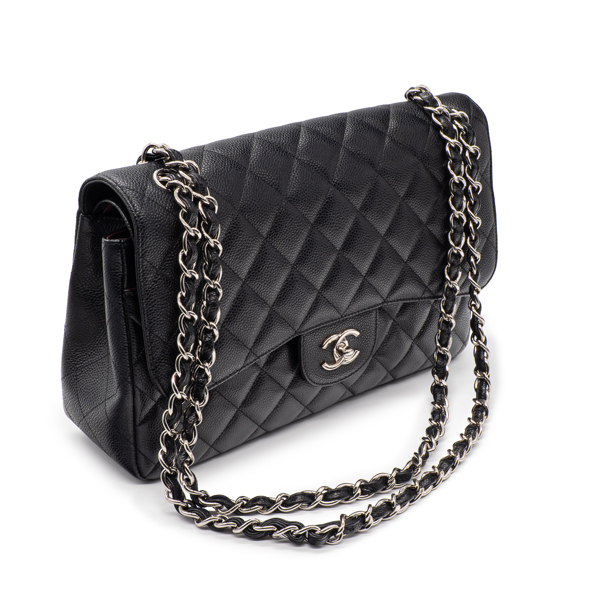 Sac Grand Classique Chanel en cuir Caviar noir-0