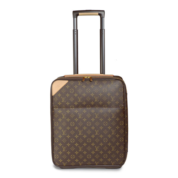 Louis Vuitton Valise Cabine Pégase 45 en toile Monogram et cuir naturel-0