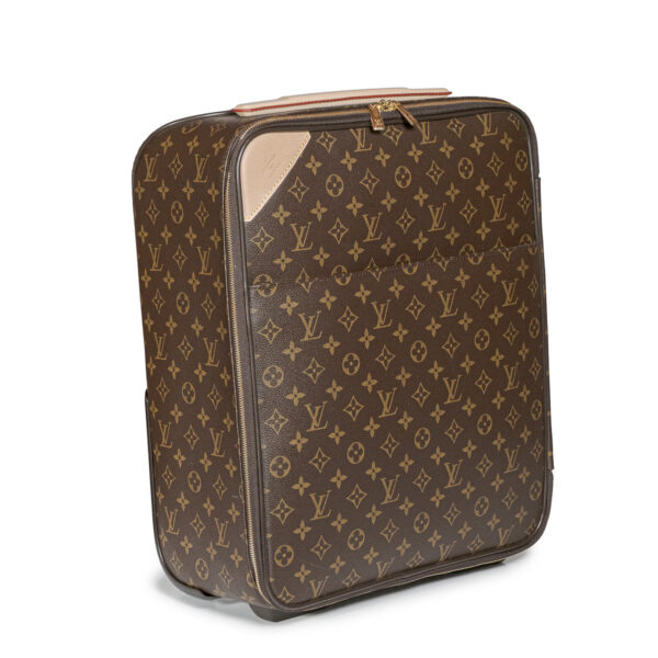 Louis Vuitton Valise Cabine Pégase 45 en toile Monogram et cuir naturel-21292
