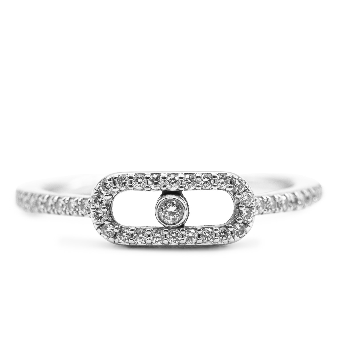 Bague Move Uno Messika en or blanc 18k serti de diamants-0