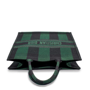 Totebook G.M. Dior en toile de coton épaisse noir et vert bouteille-21265