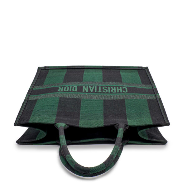 Totebook G.M. Dior en toile de coton épaisse noir et vert bouteille-21265