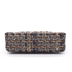 Sac 2.55 Chanel en Tweed bleu marine, noir, marron - Image 4