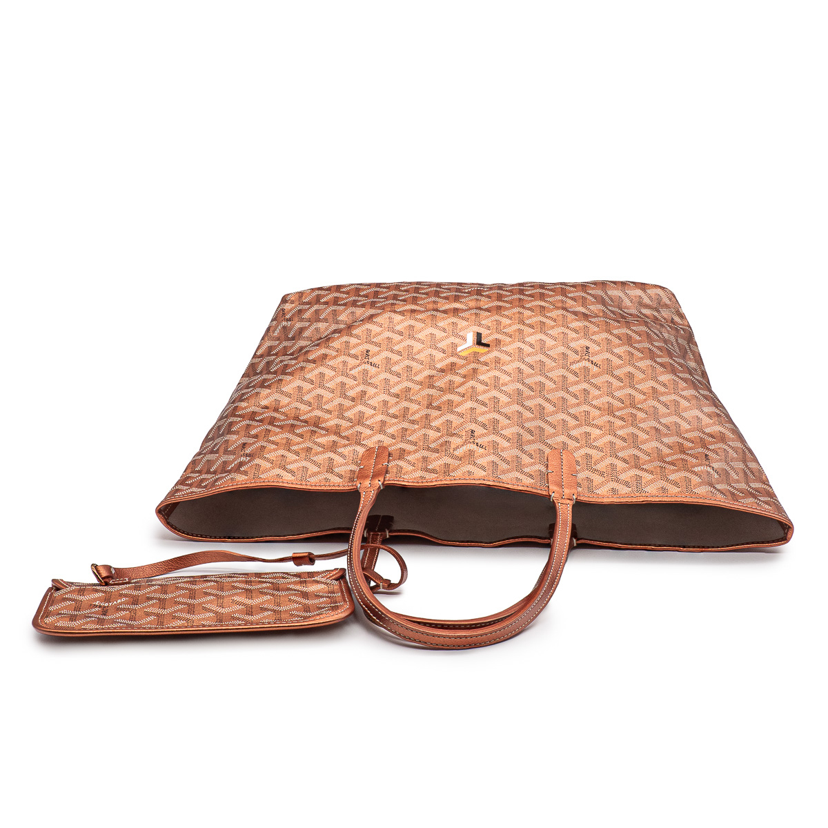 Sac cabas Goyard Saint-Louis M.M. Edition Limitée en toile cuivre doré-21277