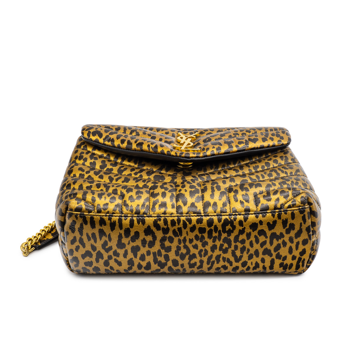 Sac YSL Loulou à bandoulière chaîne et cuir à imprimé leopard-21253