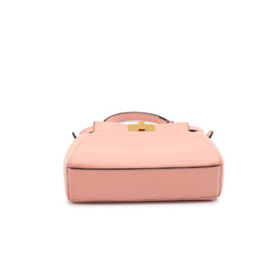 Sac Fendi Peekaboo Mini pocket en cuir souple rose tendre-21257