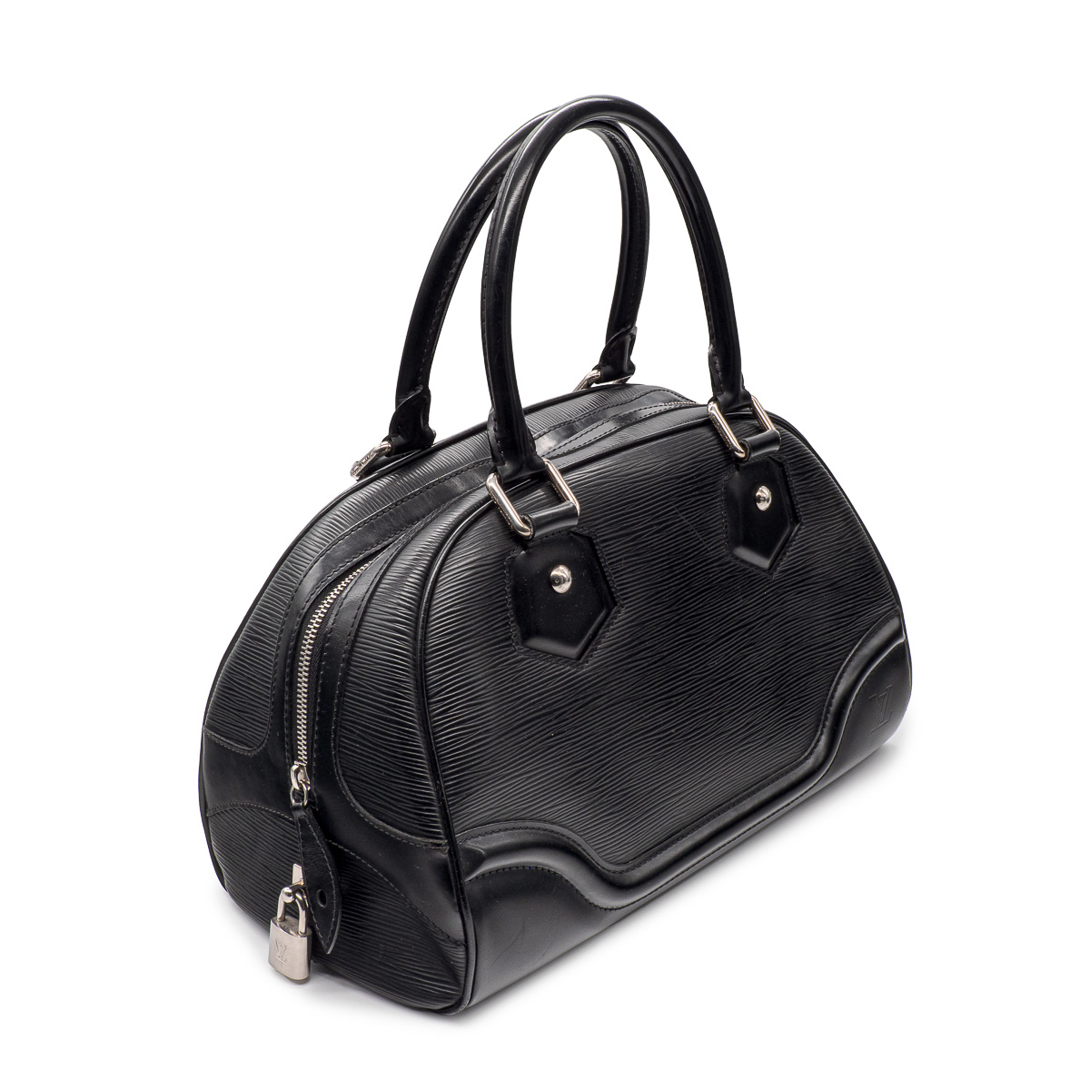 Sac Louis Vuitton Montaigne en cuir épi noir-0